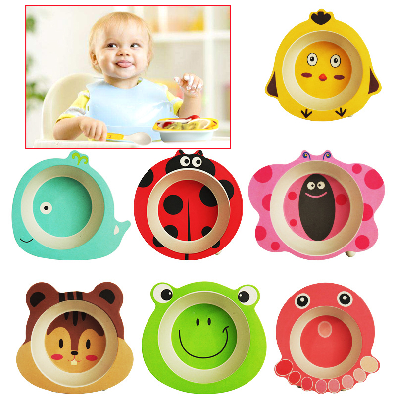 Baby Food With Fiber - Bamboo Fiber Food Plates For Children