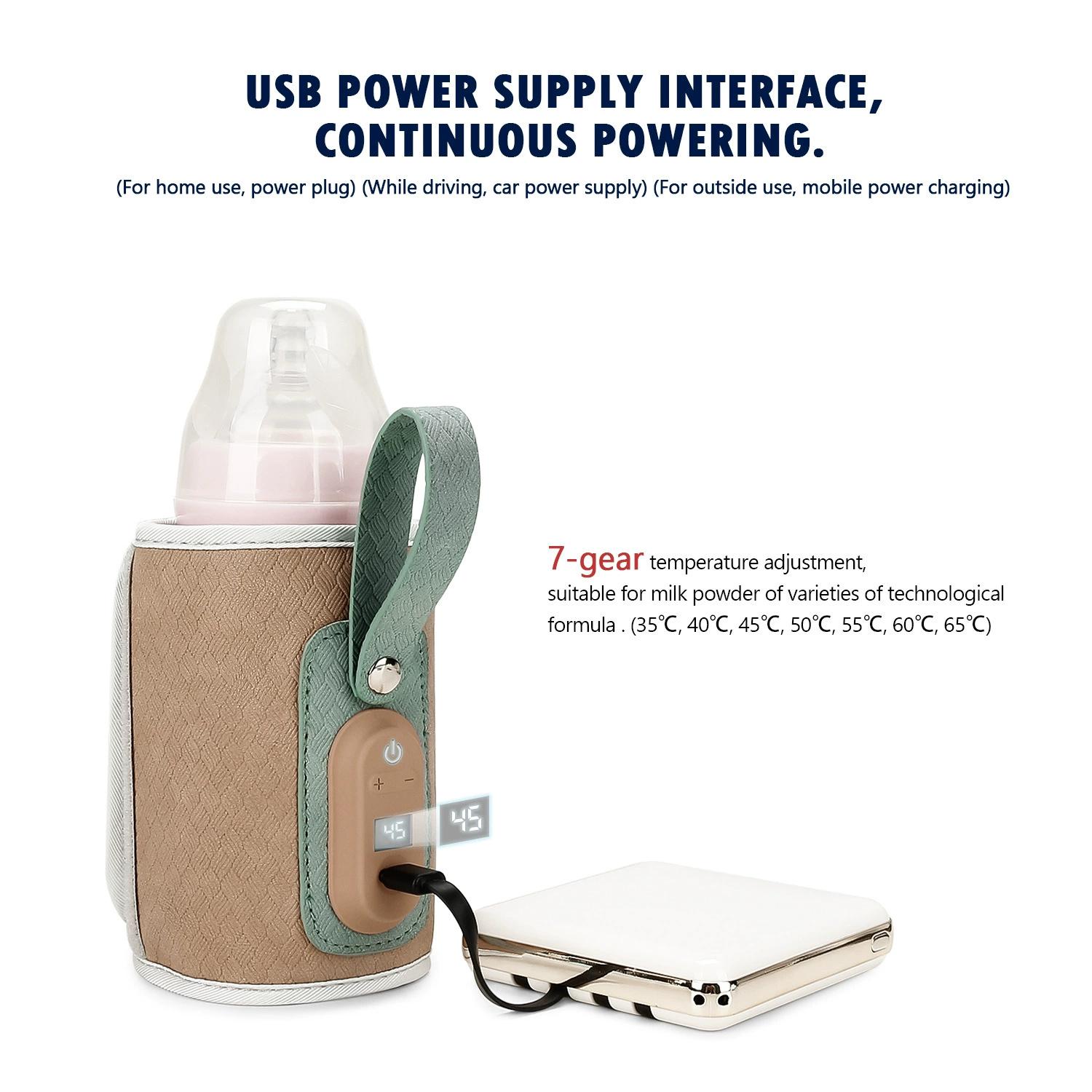 Baby Bottle Warmer Bag USB Pow - Baby Food With Fiber ulasan dan harga