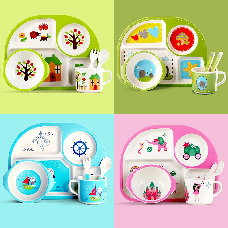 Children's Dish With Partition - Baby Food With Fiber ulasan dan harga