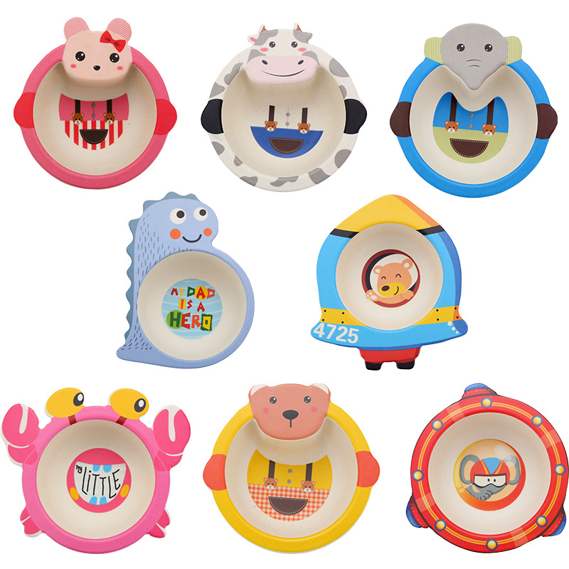 Cartoon Baby Feeding Bowl Bamb - Baby Food With Fiber ulasan dan harga
