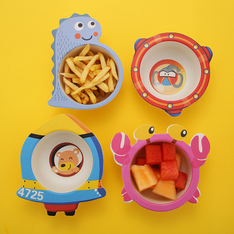 Cartoon Baby Feeding Bowl Bamb - Baby Food With Fiber ulasan dan harga