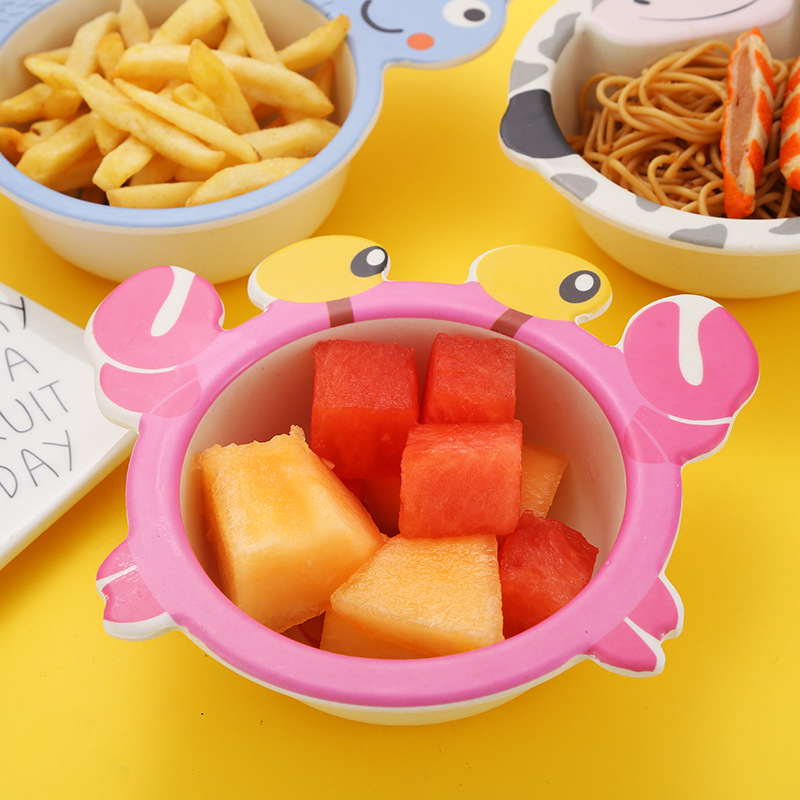 Cartoon Baby Feeding Bowl Bamb - Baby Food With Fiber ulasan dan harga