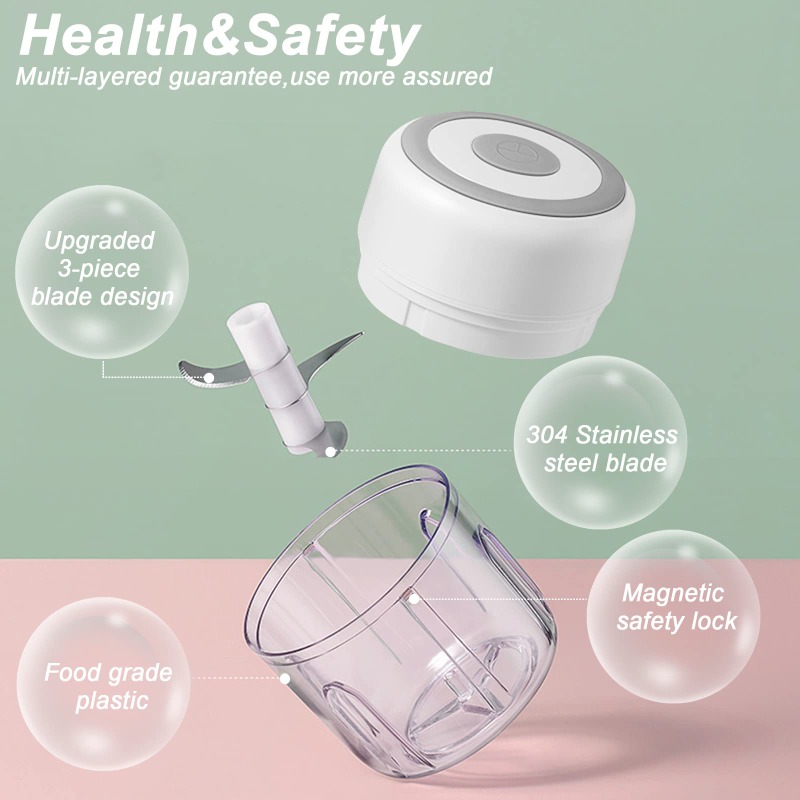 250ML Electric Garlic Grinder  - Baby Food Ingredients ulasan dan harga