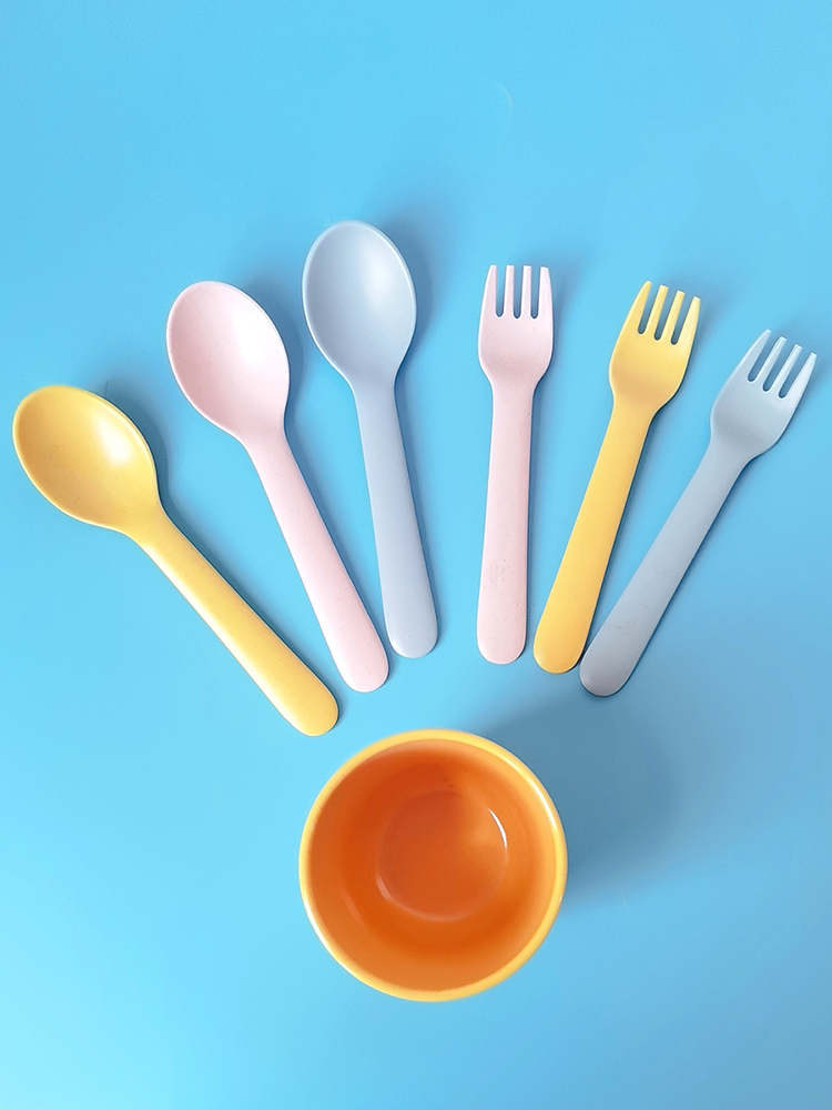Bamboo Fiber Fork Spoon Baby A - Baby Food With Fiber ulasan dan harga