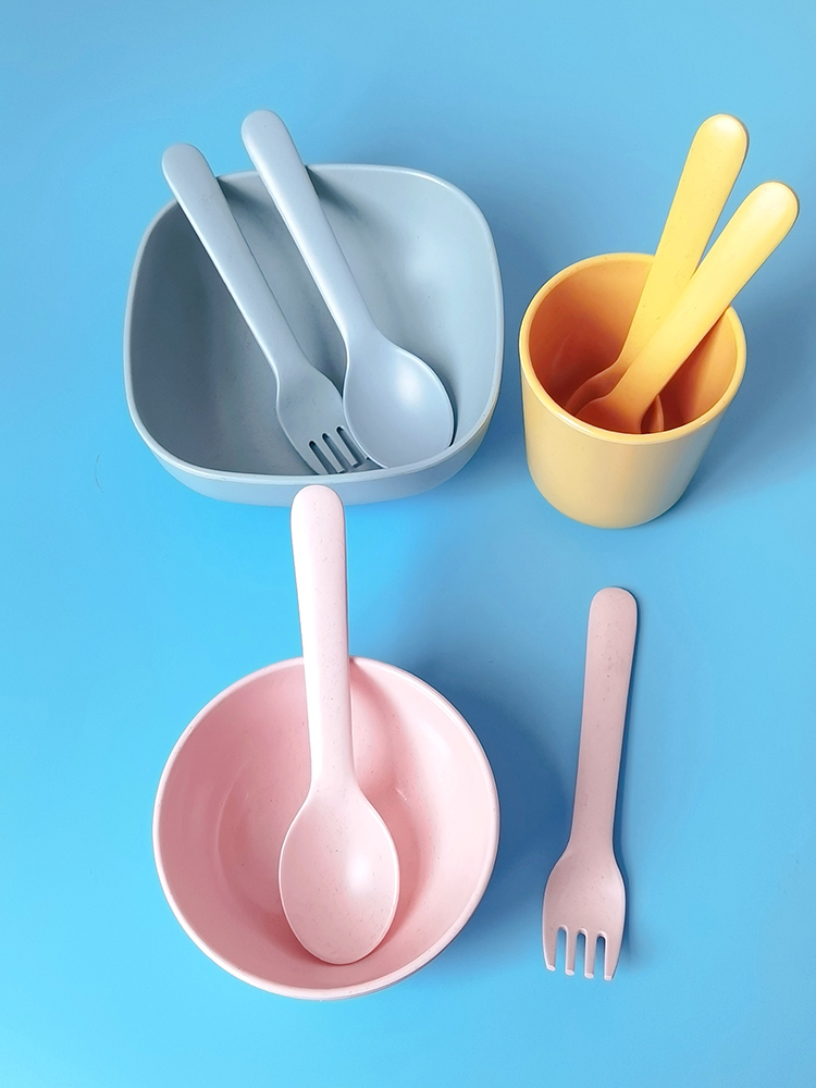 Bamboo Fiber Fork Spoon Baby A - Baby Food With Fiber ulasan dan harga